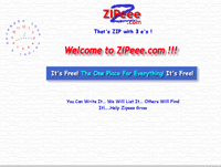 Screen Shot of Zippeee Site